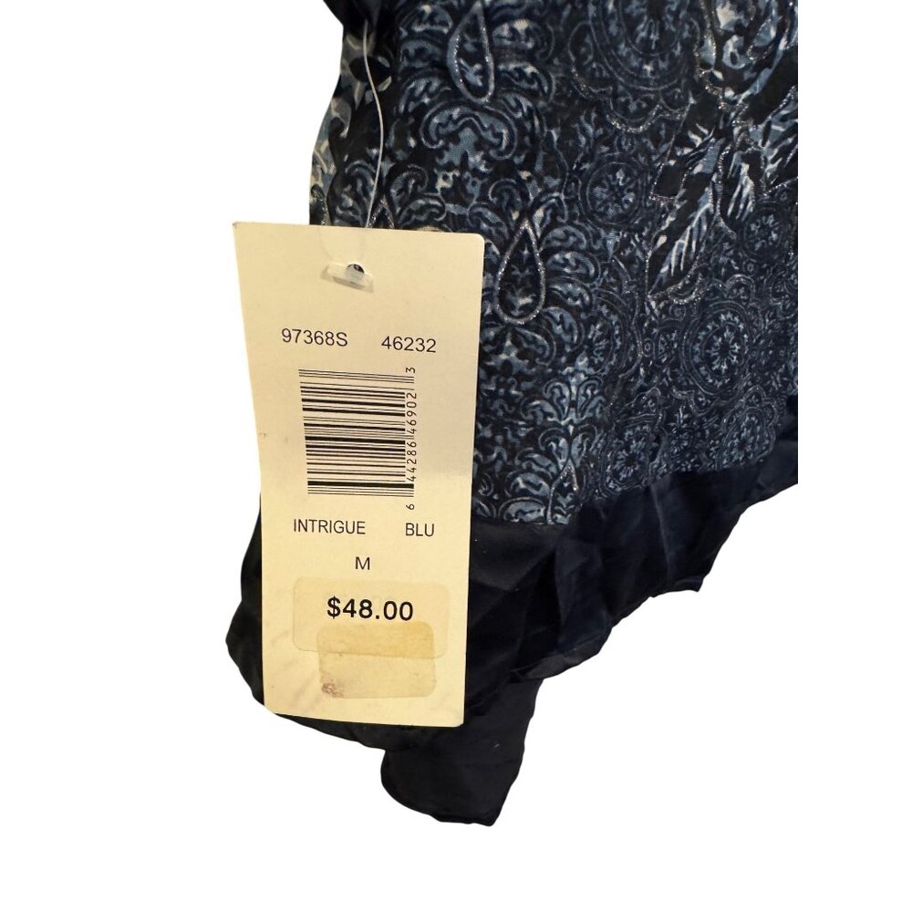 Heirloom Limited Womens Sheer Wrap Top With Intricate Blue Floral Print & Tie Wa - Picture 4 of 8